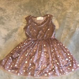 Metallic Polka Dot Girls summer dress
